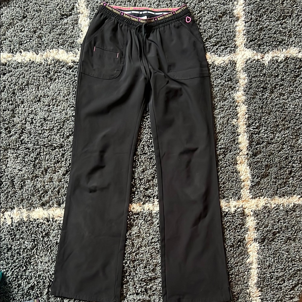 Set of Three Scrub Pants in Black, Teal, and Gray - Picture 4 of 8
